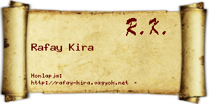 Rafay Kira névjegykártya